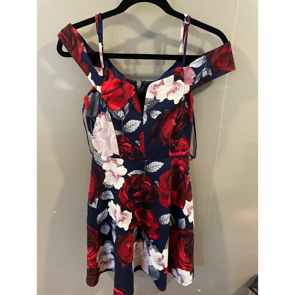 size 5 City Studio blue,red, & white dress